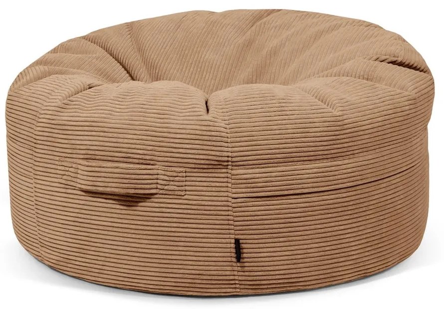 Кафяв пуф от рипсено кадифе Roll 105 – SLOWDOWN