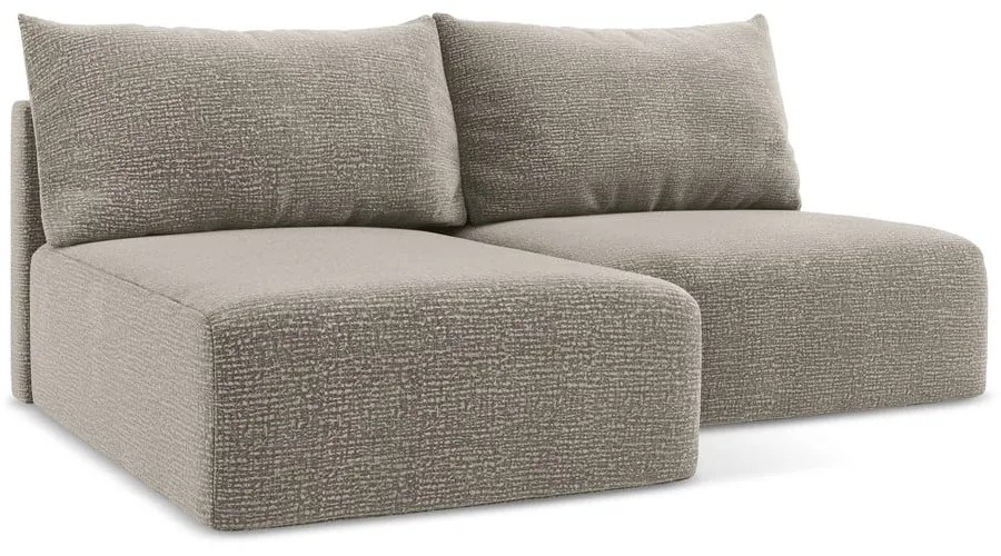 Бежов разтегателен ъглов диван с място за съхранение (ляв ъгъл) Kalena – Makamii