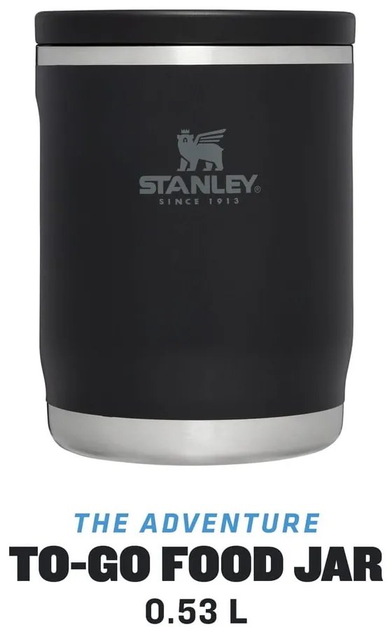 Черен термос за храна от неръждаема стомана 530 ml Adventure To-Go Black – Stanley