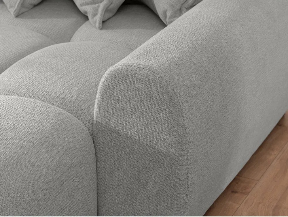 Светлосив ъглов диван (десен ъгъл) Albane – Ropez