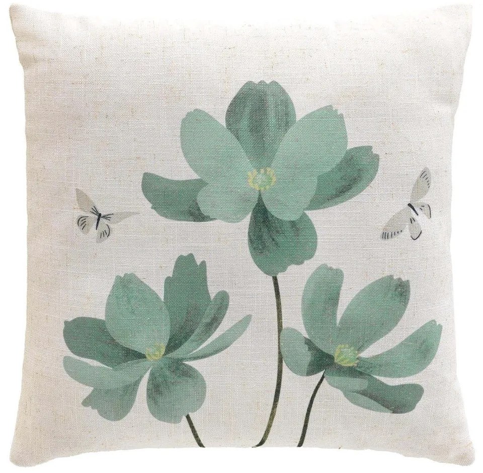 Декоративна възглавница със смес от лен 45x45 cm Palmiflore – douceur d'intérieur