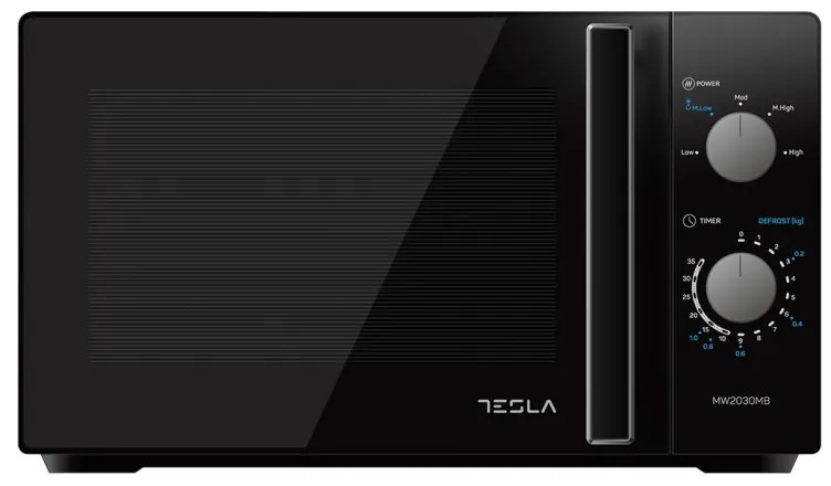 Микровълнова фурна Tesla MW2030MB, 700 W, 20 литра, 5 нива на мощност, Таймер, Размразяване, Черен