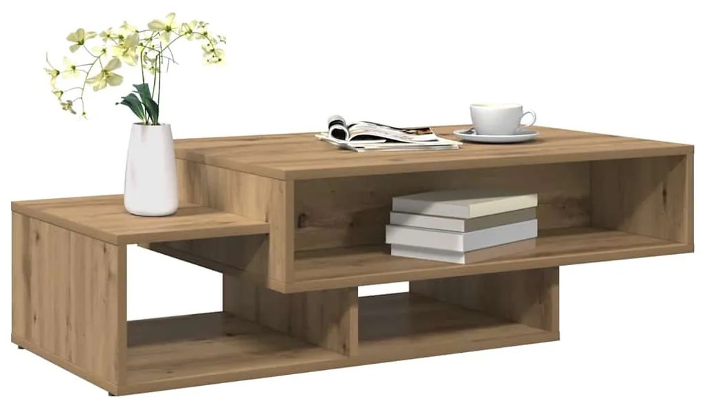 856671 vidaXL Кафе маса, дъб артизан, 105x55x32 см, инженерно дърво