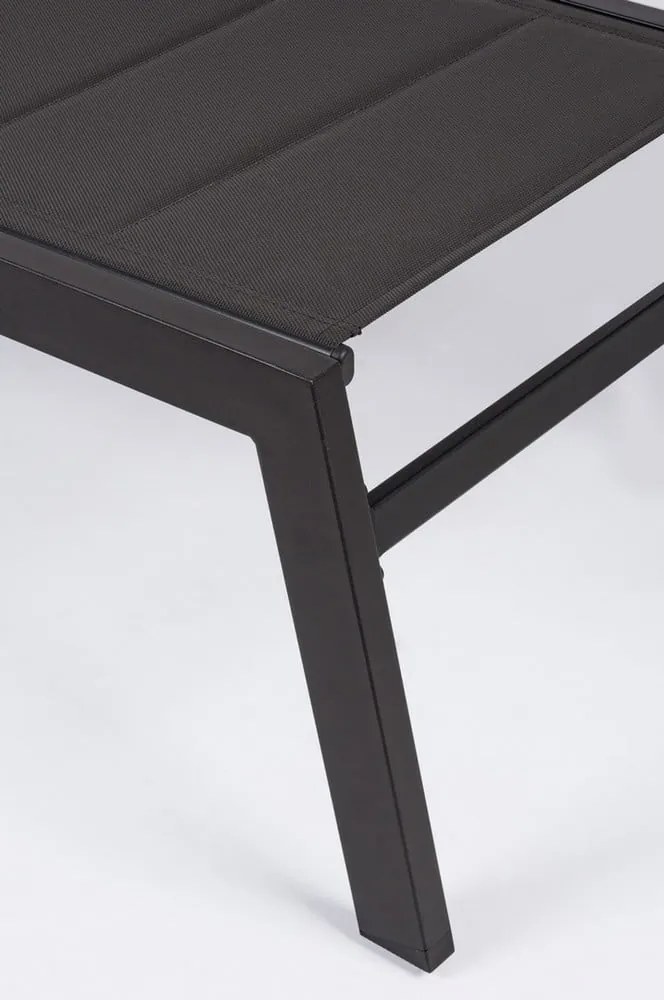 Антрацитен градински шезлонг метален Hilde – Bizzotto