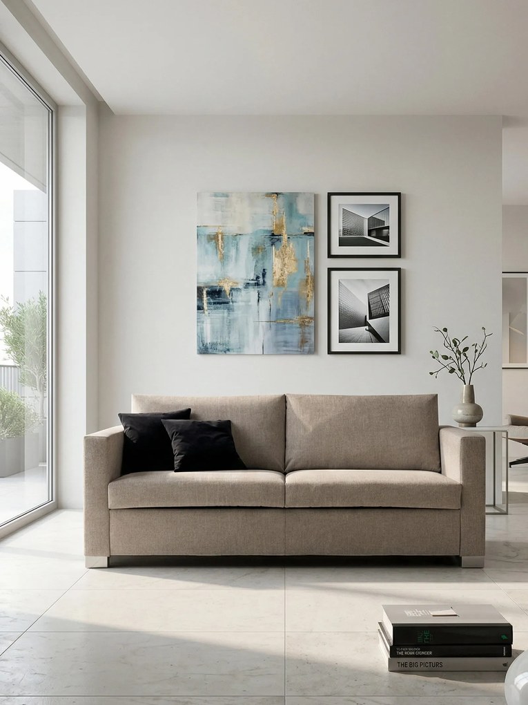 Диван Smart three-seater-185φ 90β εκ-beige