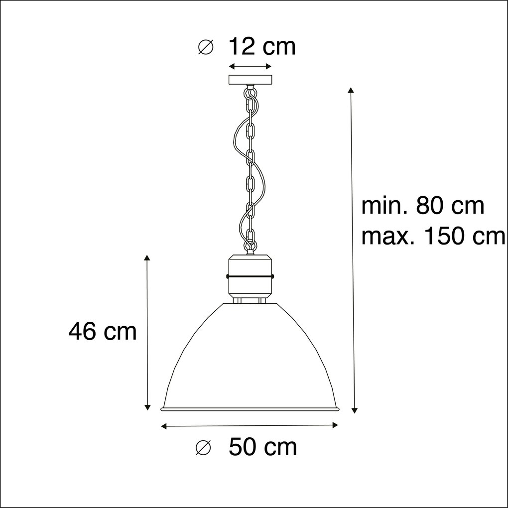 Индустриална висяща лампа ръждивокафява - Flynn