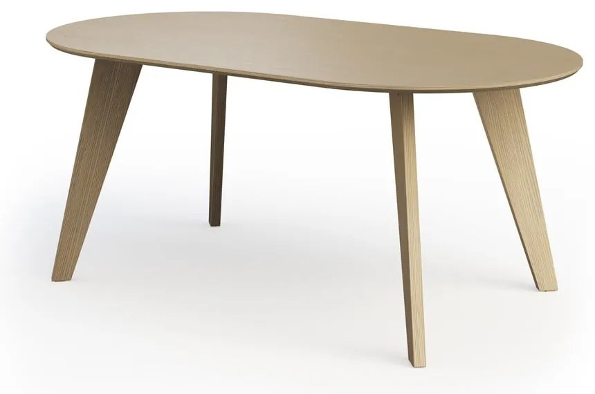 Трапезна маса с дъбов плот в естествен цвят 100x180 cm Lago – TemaHome