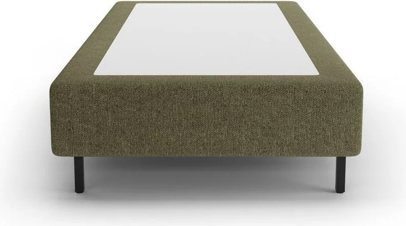 Зелено единично легло 90x200 cm тапицирано без табла Whale – Micadoni