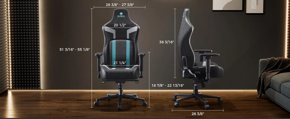 Игрален стол - Eureka Ergonomic® ERK-GC08-GY