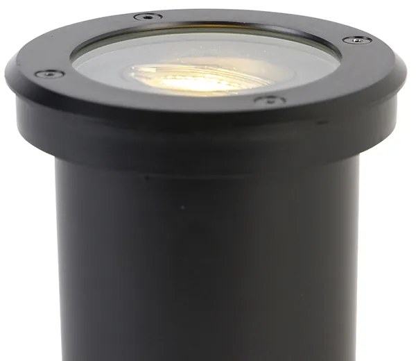 Интелигентен външен градински прожектор черен регулируем с Wi-Fi GU10 - Delux