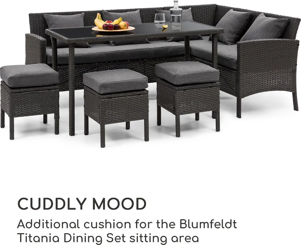 Blumfeldt Titania Pillow, възглавница, полиестер, водоотблъскваща, тъмно сива пъстра