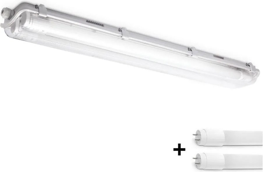 BRILAGI -LED Tech. флуоресцентно осветително тяло OPTIMA T8 2xG13/9W/230V 4000K IP65 67,5 cm