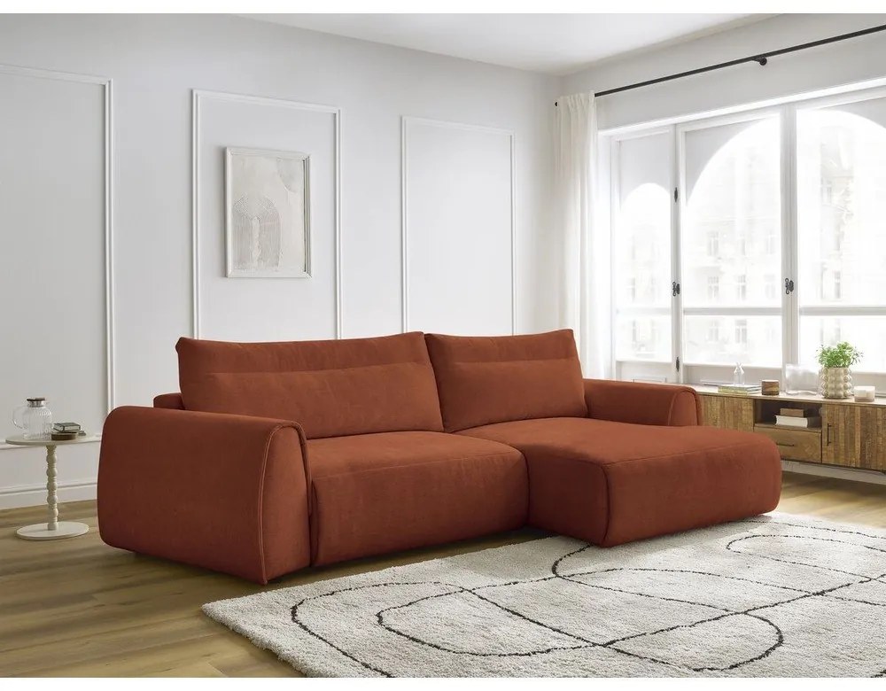 Оранжев ъглов диван Aden – Bobochic Paris