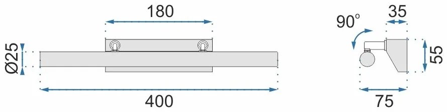 АПЛИК ЗА БАНЯ LED 5W 40CM APP361-1W