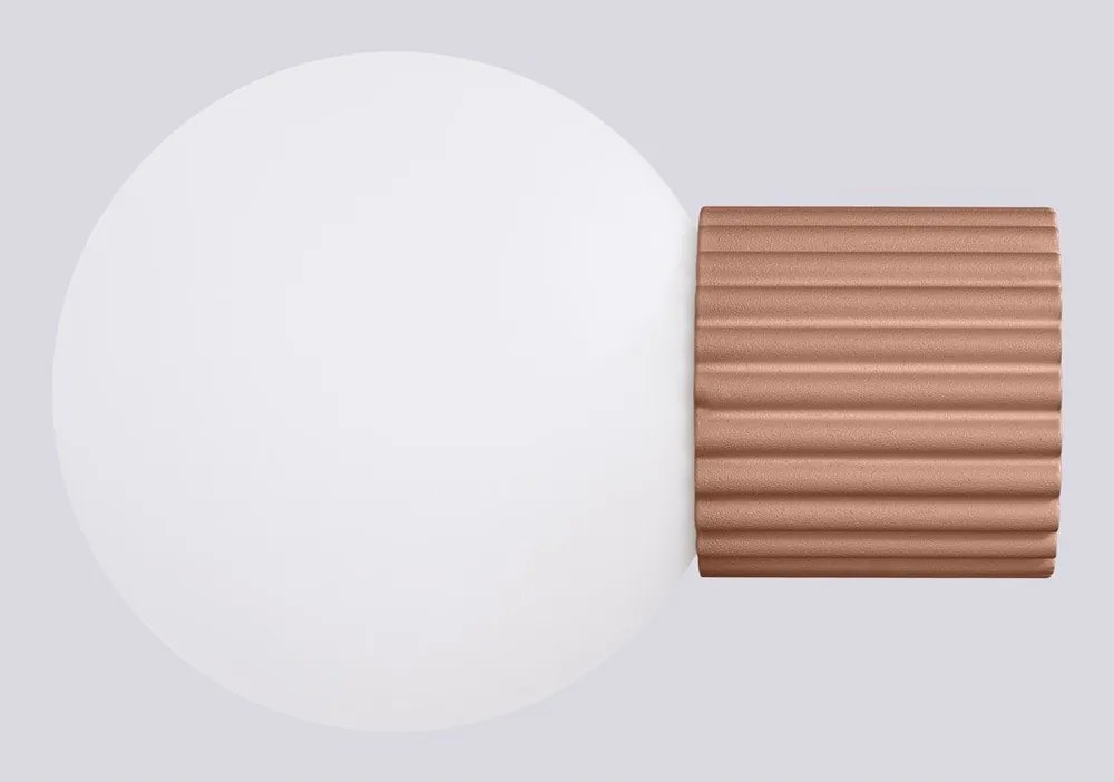 Светлокафява стенна лампа ø 12 cm Orbital – Sollux