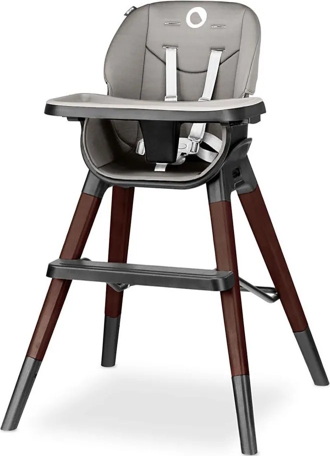 Lionelo - Детски стол за хранене 2 в 1 MONA Черен Оникс