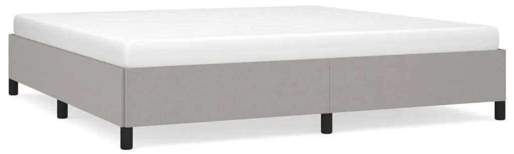 347090 vidaXL Рамка за легло без матрак, светлосива, 200x200 см, плат