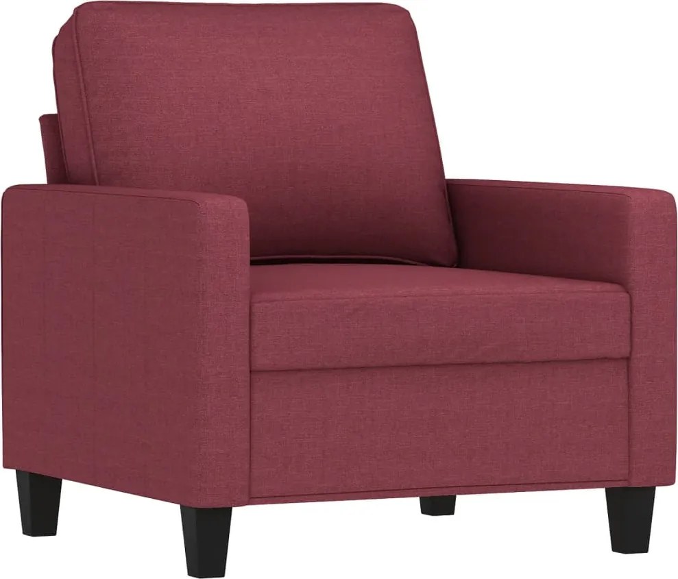 359153 vidaXL Кресло, виненочервено, 60 см, текстил