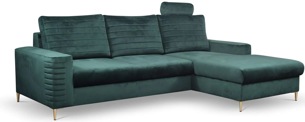 Ъглов диван Consuegra -Зелена