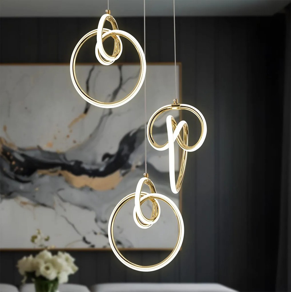 Висяща LED лампа G072-3CPR Gold