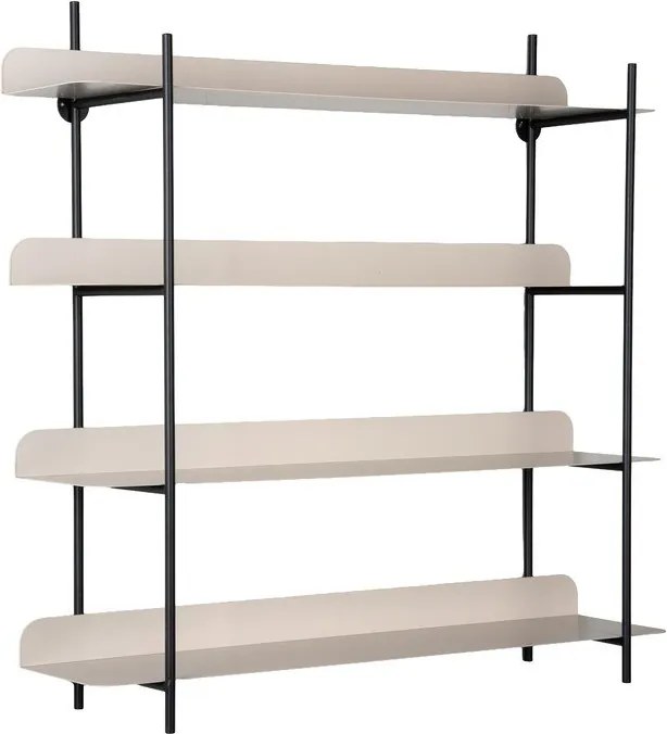 Черен/сив на няколко нива метален стенен рафт 60 cm Reina Cuatro – PT LIVING