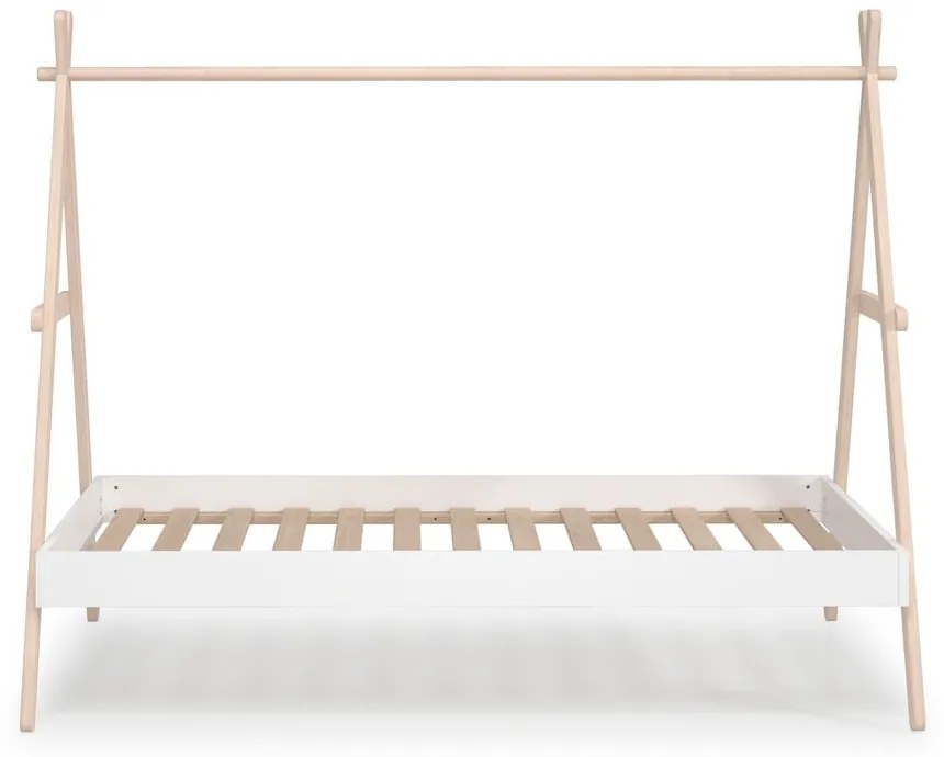 Детско легло от бяло/естествено борово дърво 90x200 cm Trufa - Marckeric