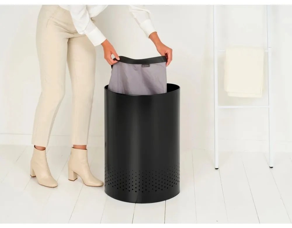 Бял метален кош за пране 55 l Selector – Brabantia