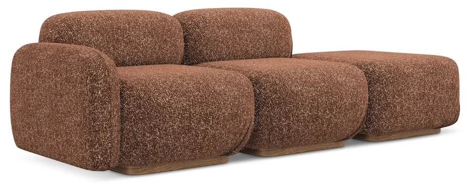 Оранжев/кафяв модулна лежанка (ляв ъгъл) Ailani – Makamii