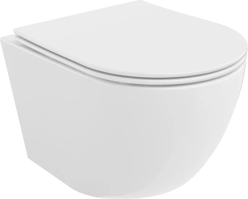 Mexen Lena wc чиния Rimless със седалка с плавно затваряне slim, дуропласт, бял