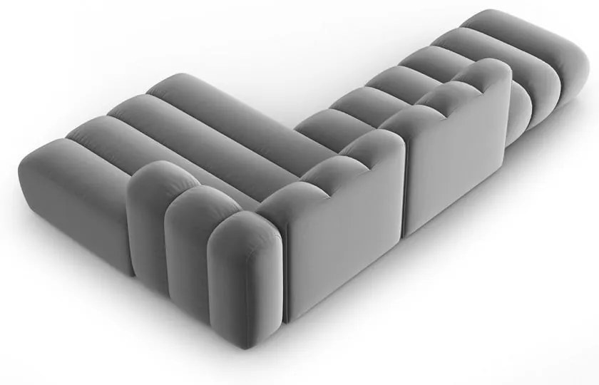 Светлосив ъглов диван (десен ъгъл) Lupine – Micadoni Home