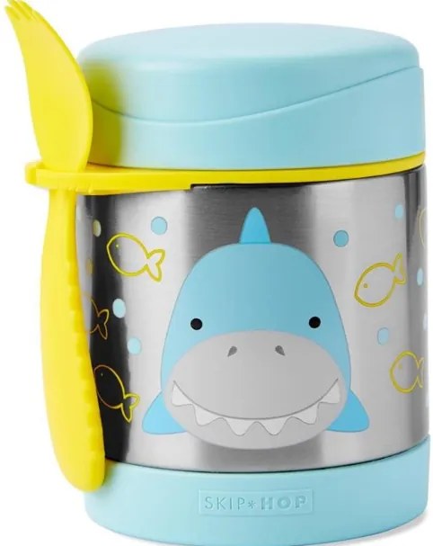 Skip Hop - Контейнер/термос за храна от неръждаема стомана Zoo - акула