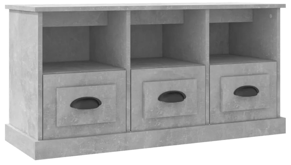 816292 vidaXL ТB шкаф, сив, 100x35x50 см, инженерно дърво