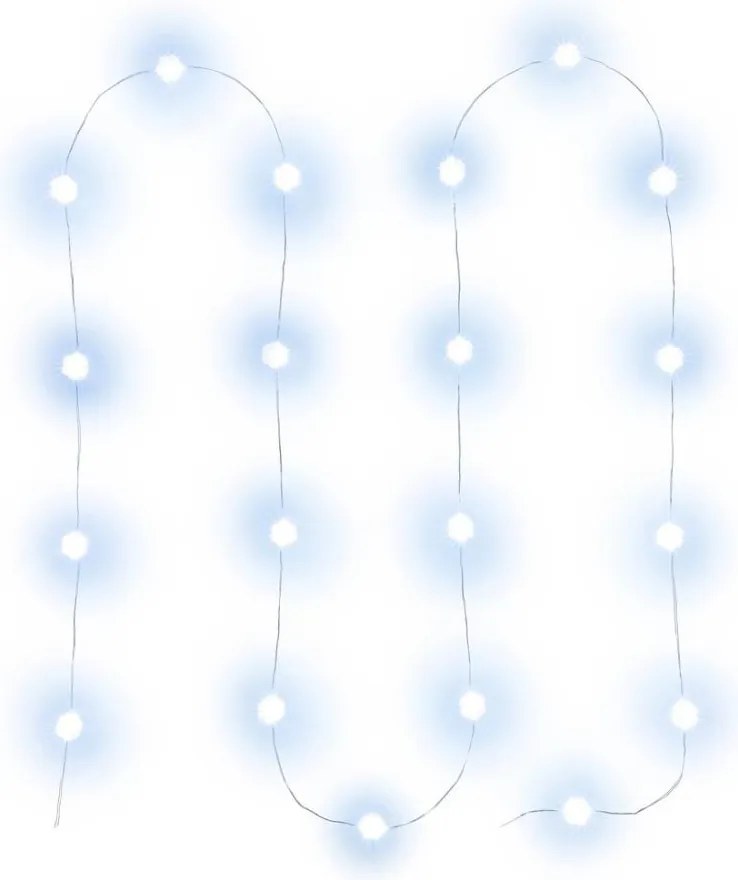 Retlux - LED светлинен низ 20xLED/2xAA 2,3m студено бяло