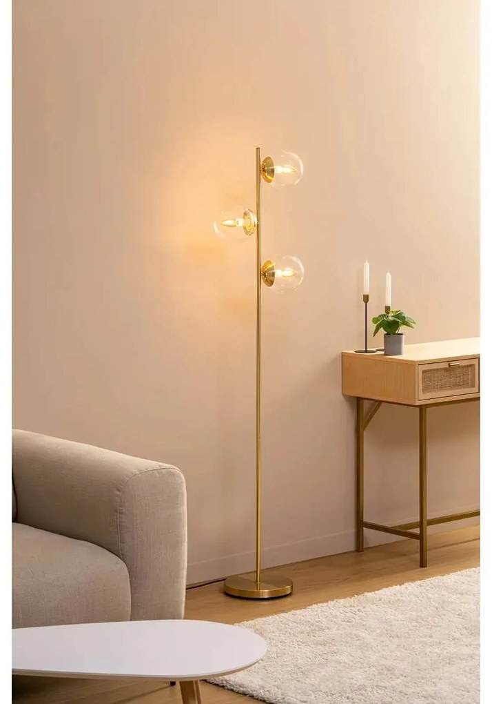 Лампион atmosphera Le Collectionneur, Метал и Стъкло, Златен, 162 cm