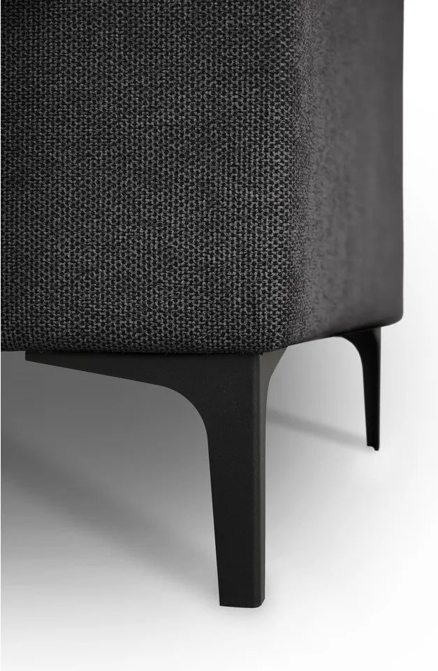 Антрацитен шенилов ъглов диван (десен ъгъл/U форма) Fabian – Scandic