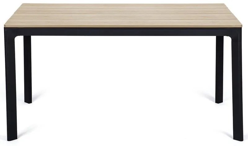 Комплект от 4 черни стола за хранене Kai и маса от естествен цвят Thor - Bonami Essentials