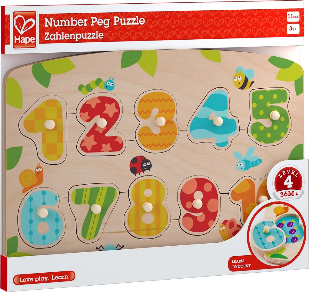 Hape - Number Peg Puzzlе H1404