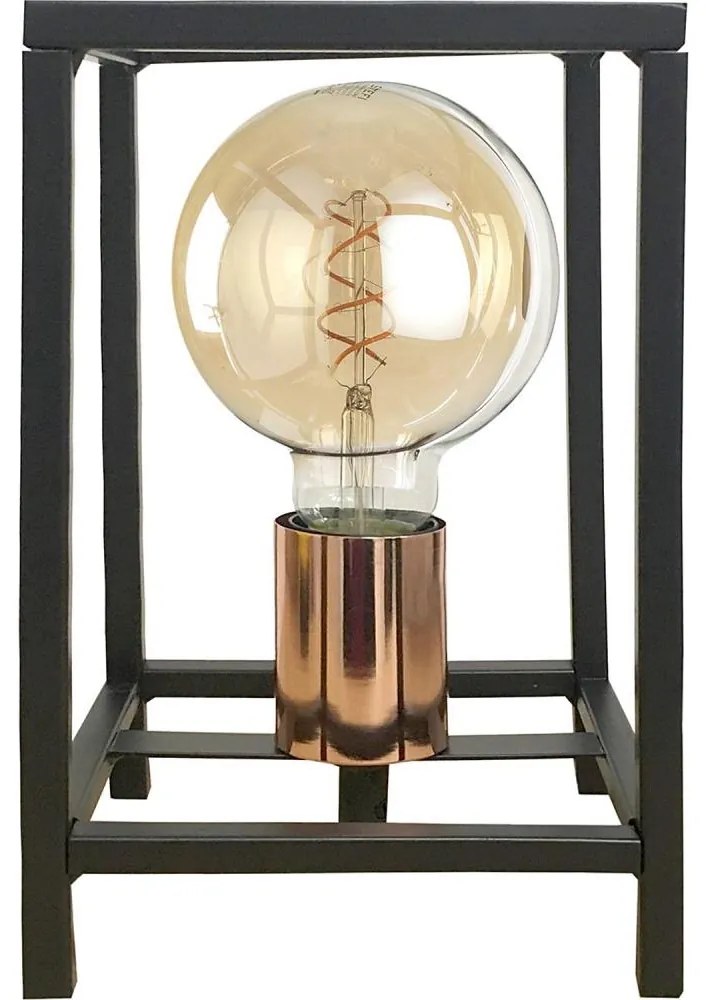 ONLI - Настолна лампа FLOKI 1xE27/15W/230V 20 cm черен/меден