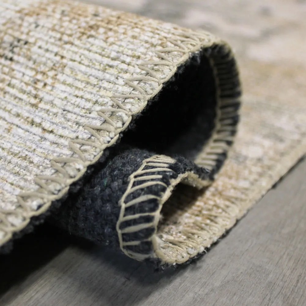 Сиво-бежов килим подходящ за пране 115x170 cm Lila Abstract – Flair Rugs