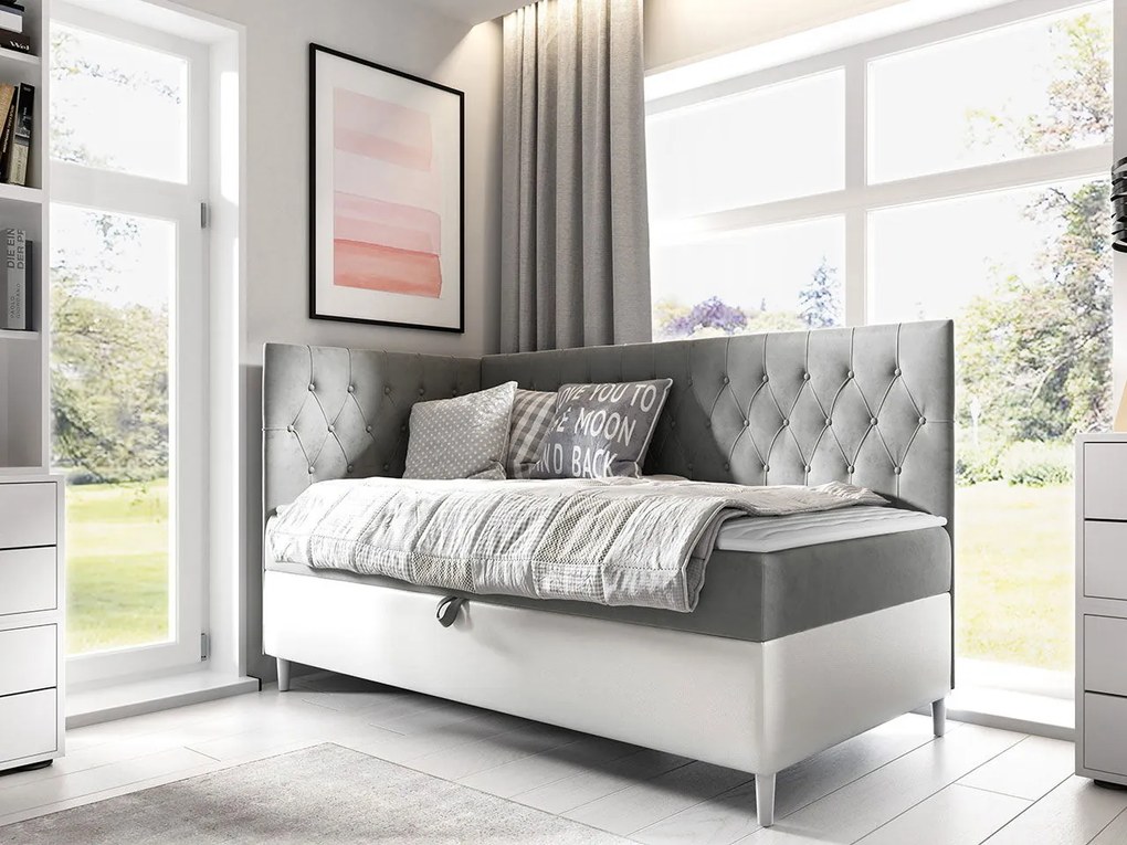 Диван - легло Junior Filip III-Gkri-Дължина: 90 cm-Aristera