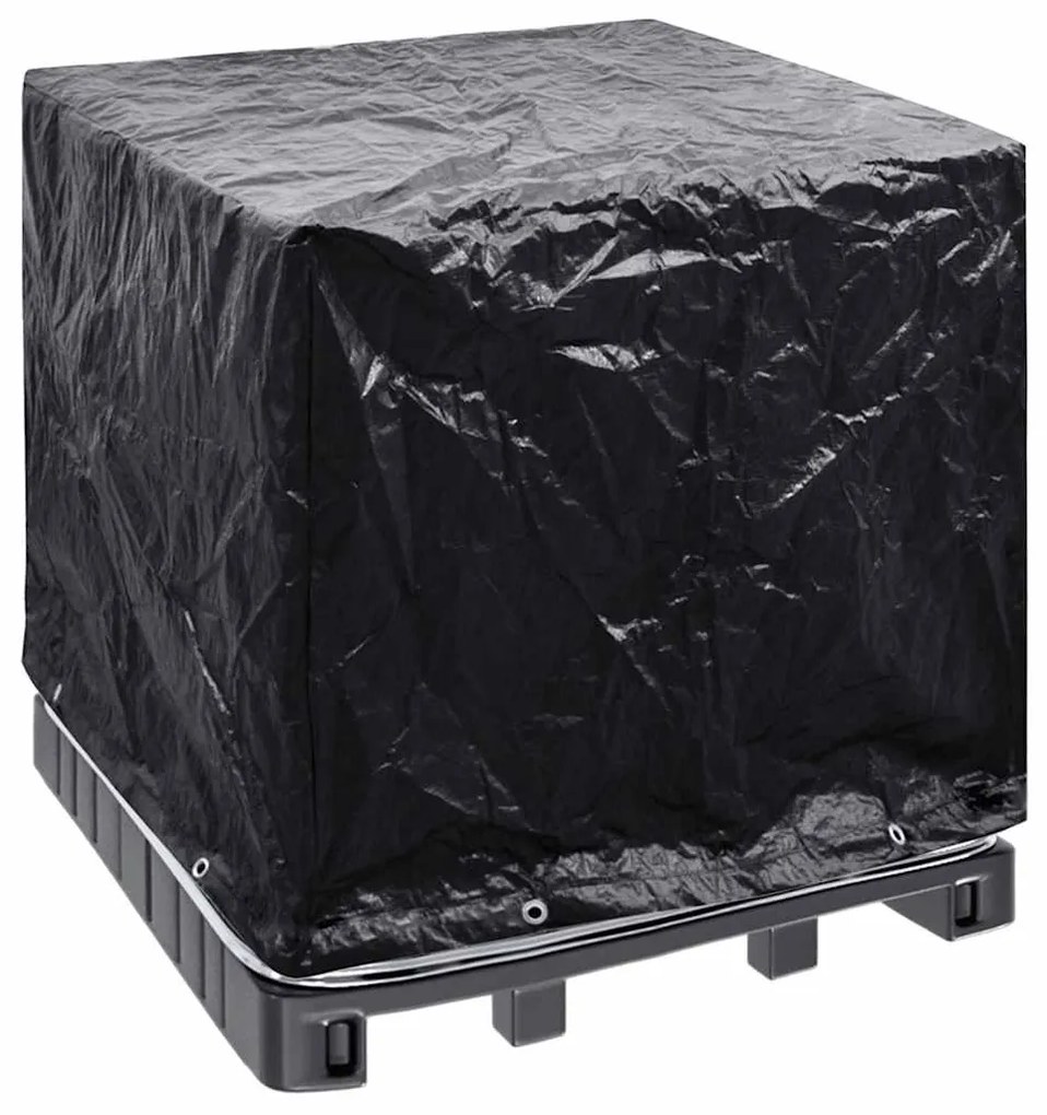 41644 vidaXL Покривало за IBC контейнер с 8 капси 116x100x120 см