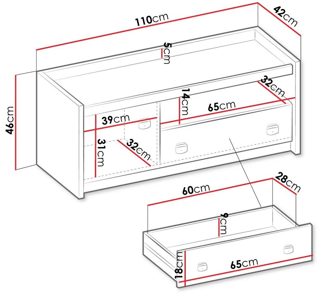 ТV шкаф Fargo 1D1S