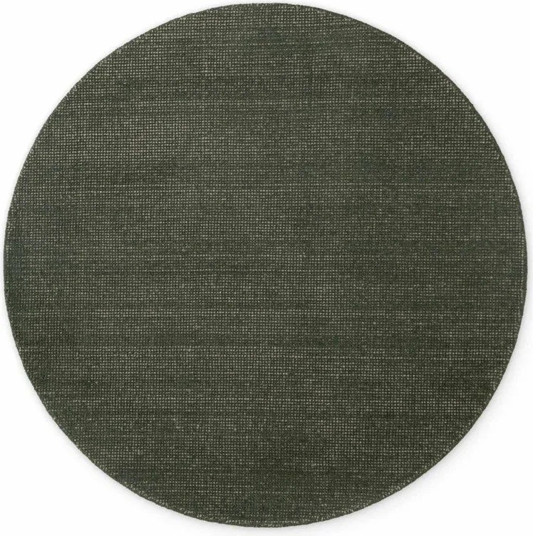 Тъмнозелен ръчно изработен вълнен кръгъл килим ø 160 cm Greenwich – Ted Baker