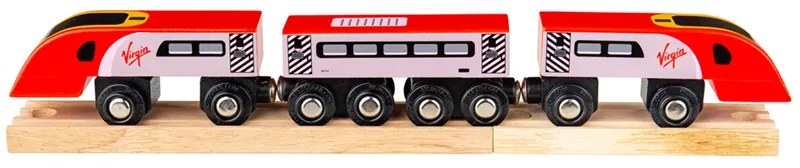 Bigjigs - Дървено влакче с релси - Пендолино