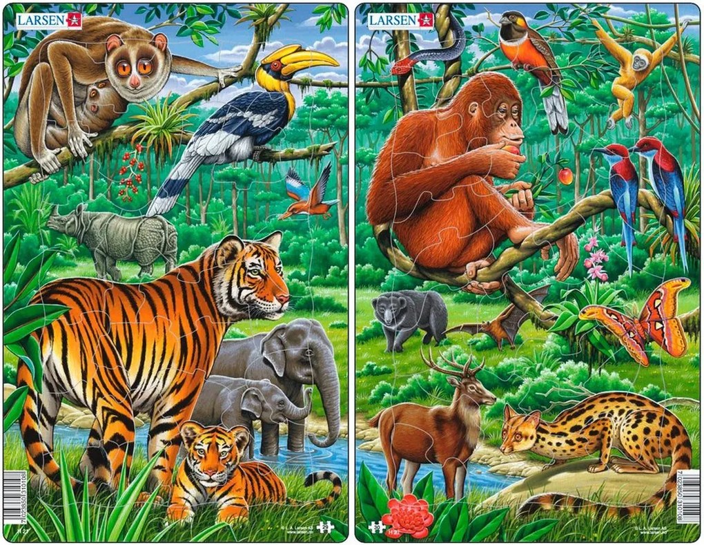 Larsen - Пъзел: Серия "Диви животни" – 30 части, среден