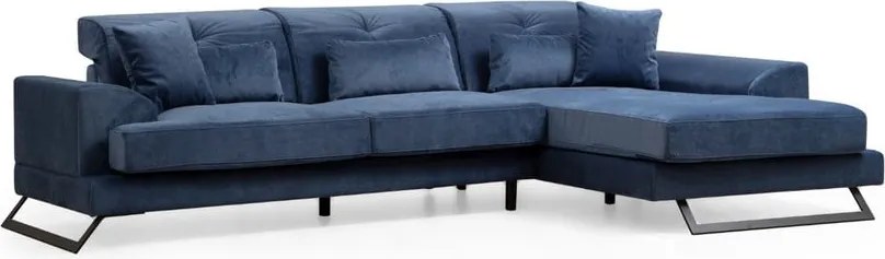 Син ъглов диван (десен ъгъл) Frido - Balcab Home