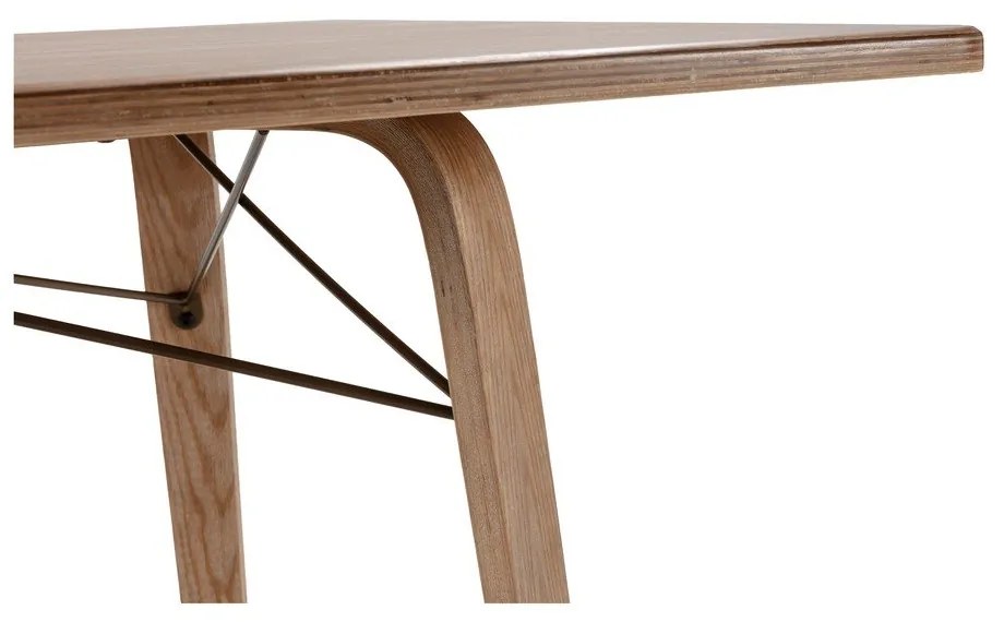 Трапезна маса с дъбов плот 90x180 cm Lujan – MOME