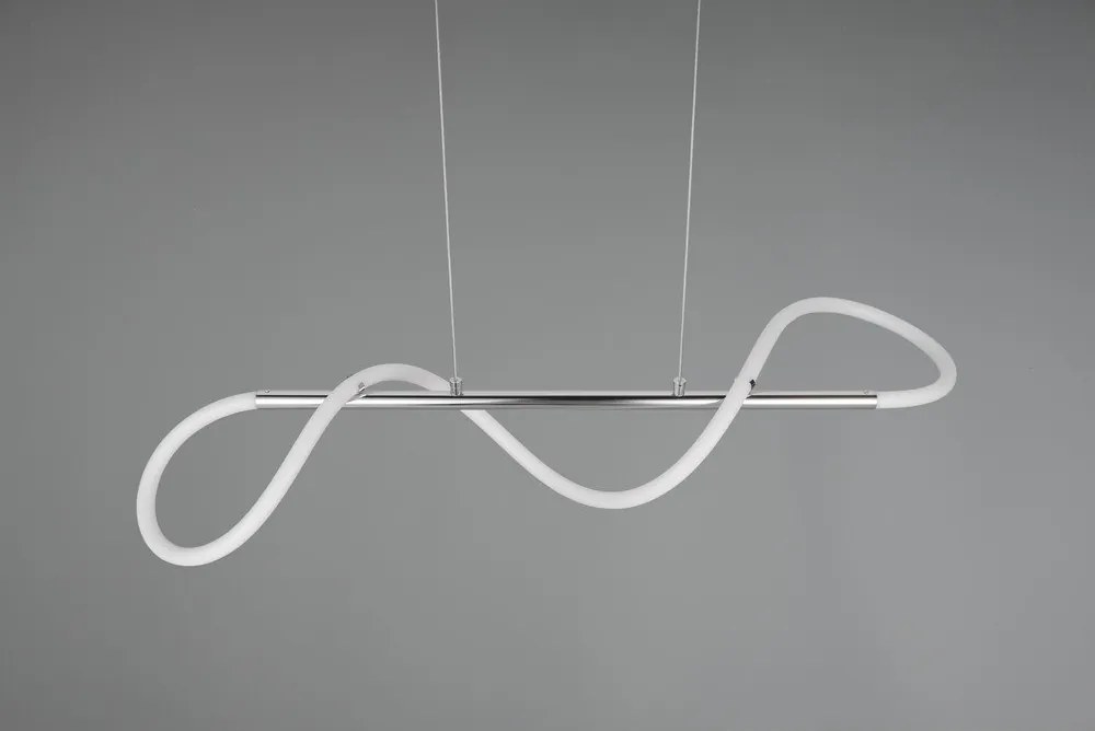 Метално LED затъмняващо се висящо осветително тяло в сребрист цвят Argos – Reality