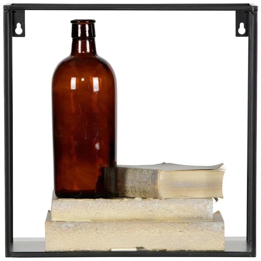 Комплект от 2 черни стенни рафта WOOOD Meert