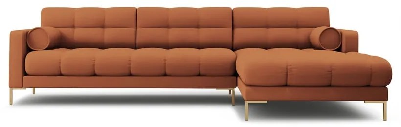 Ъглов диван в тухлен цвят (десен ъгъл) Bali – Cosmopolitan Design